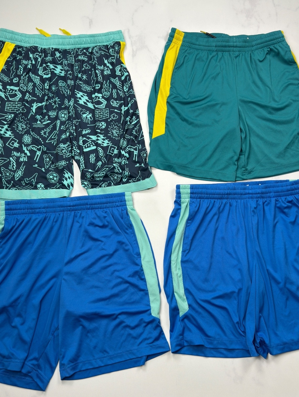 Tek Gear Athletic Shorts Dry Tek Performance - XL Husky Lot of 4 Bundle